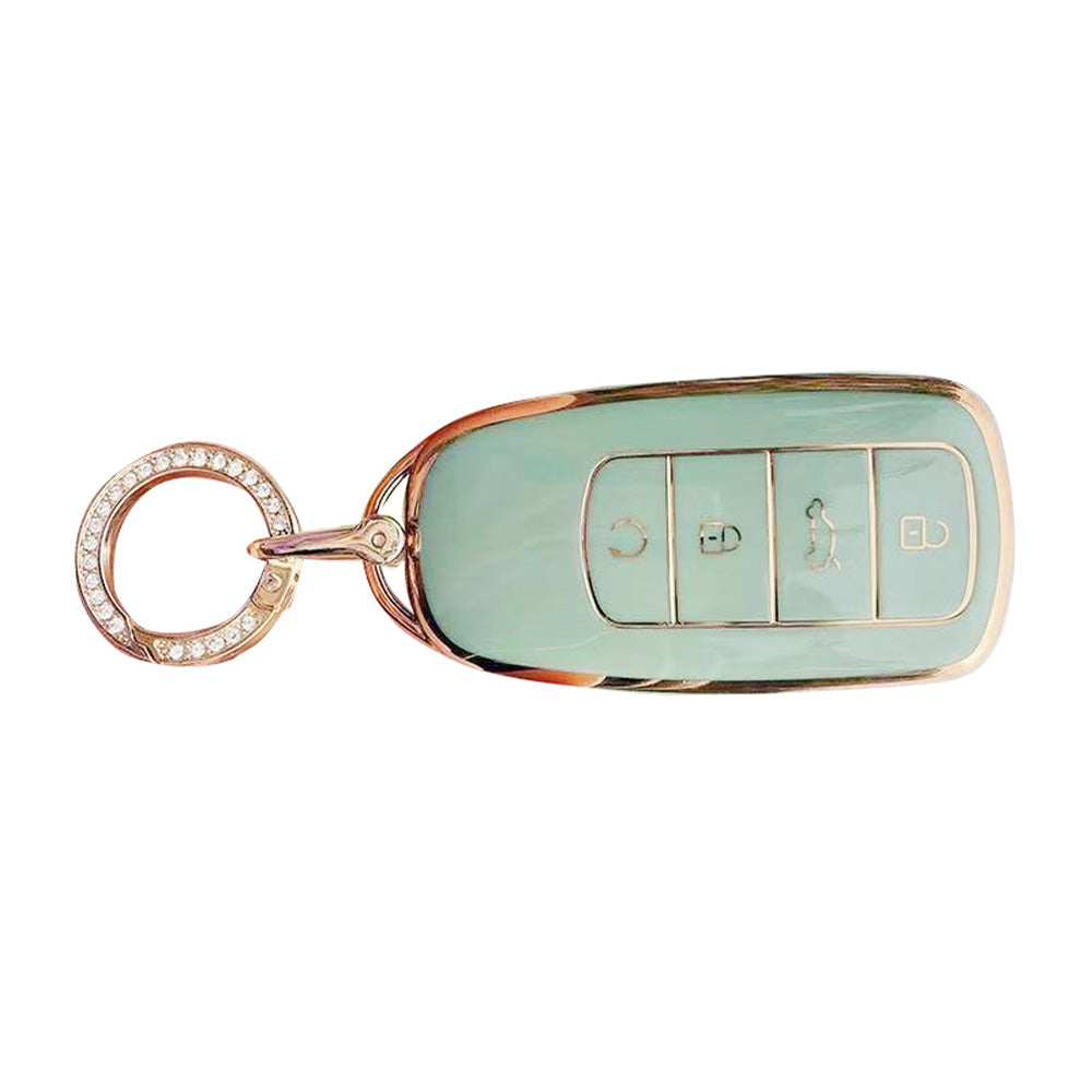 TPU Car Remote Key Fob Case Cover Suitable For Chery Omoda 5 Green.