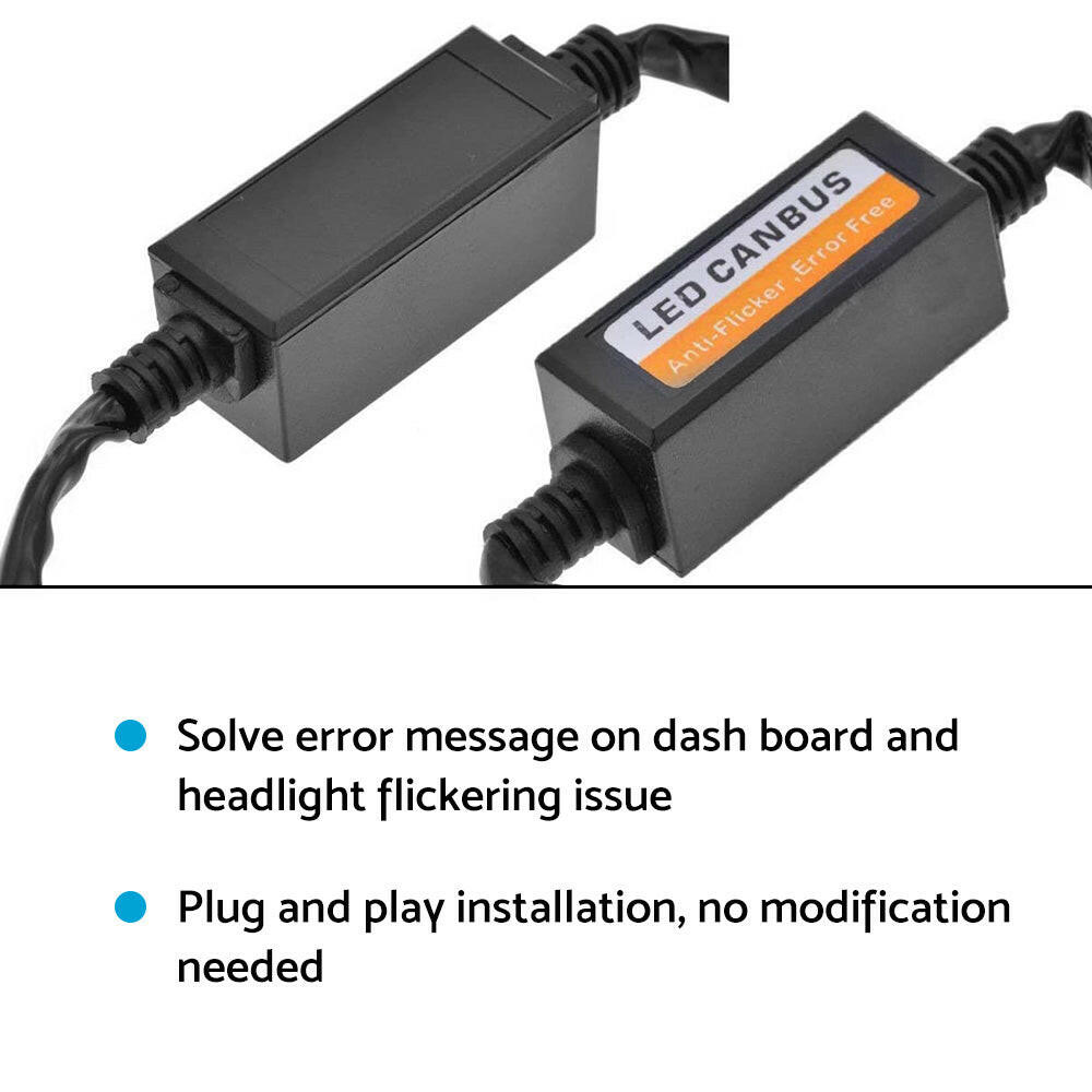 2x H4 LED Headlight Canbus Error Free Anti-Flicker Resistor Canceller Decoder ST.