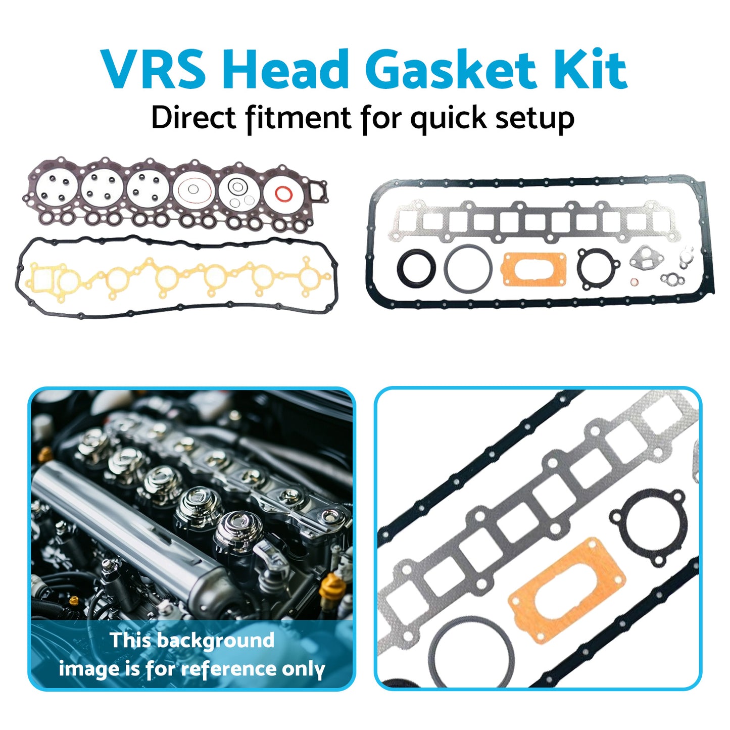 VRS Head Gasket Kit Suitable For Nissan Patrol GQ Y60 TB42 TB42E 4.2L OHV 12V