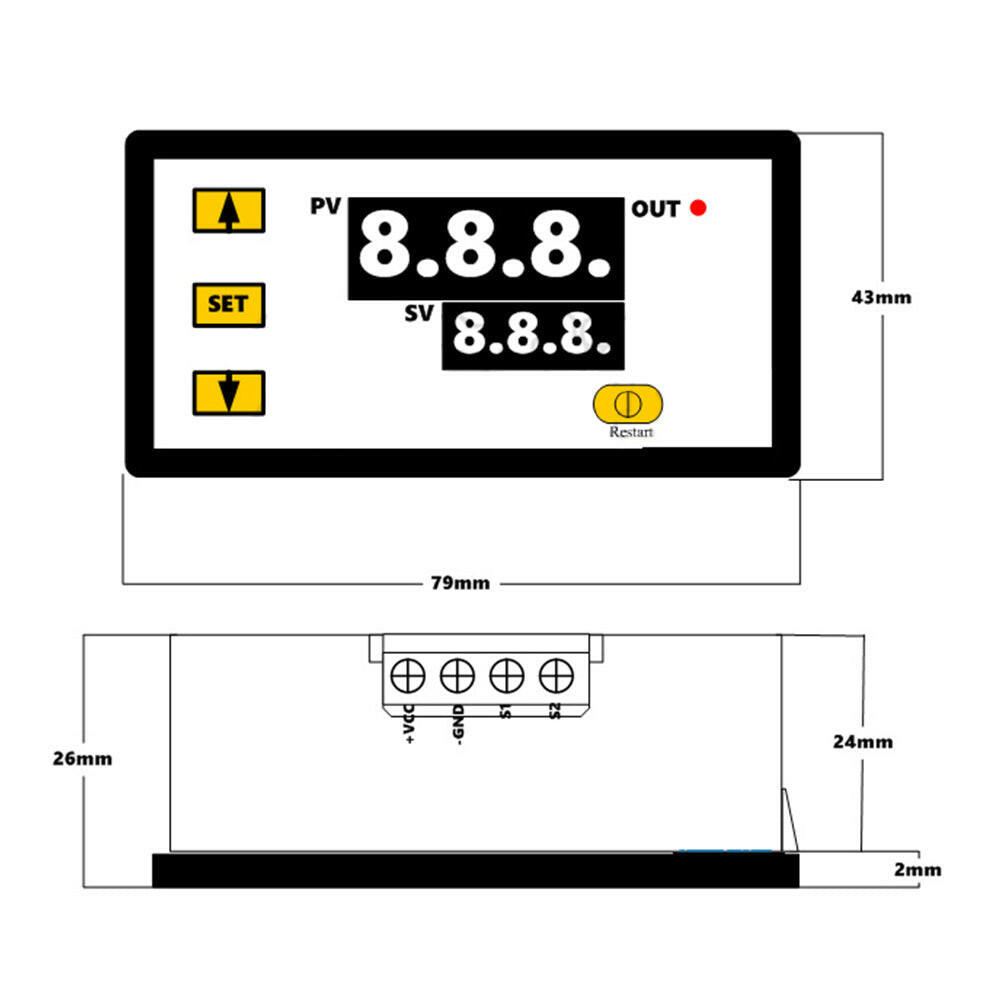 12V Intelligent Digital Temperature Controller Thermostat Temp Control Switch.