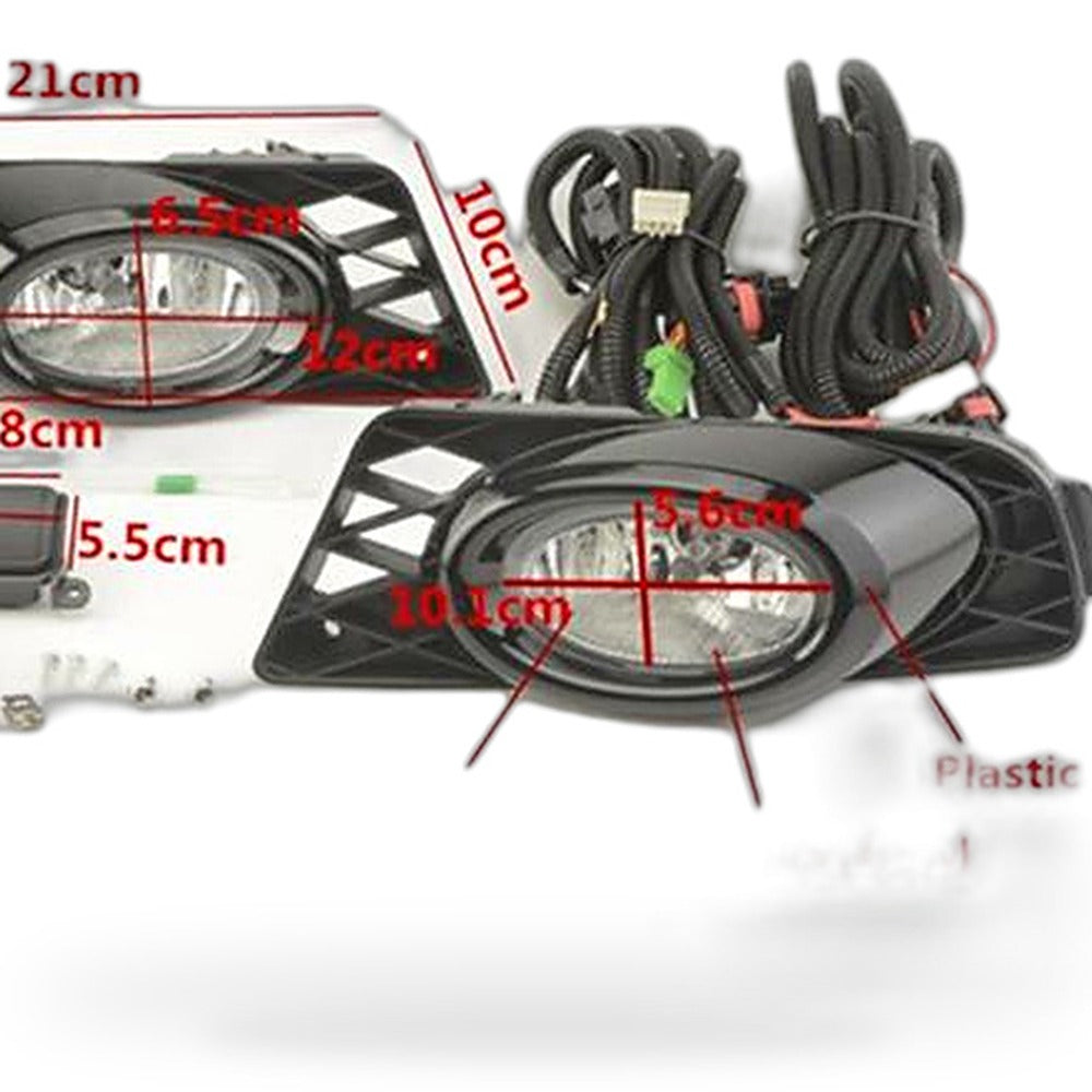 Front Fog Light Assembly Kit Suitable for Honda Civic 2009-2011 Sedan Bumper - XQ1