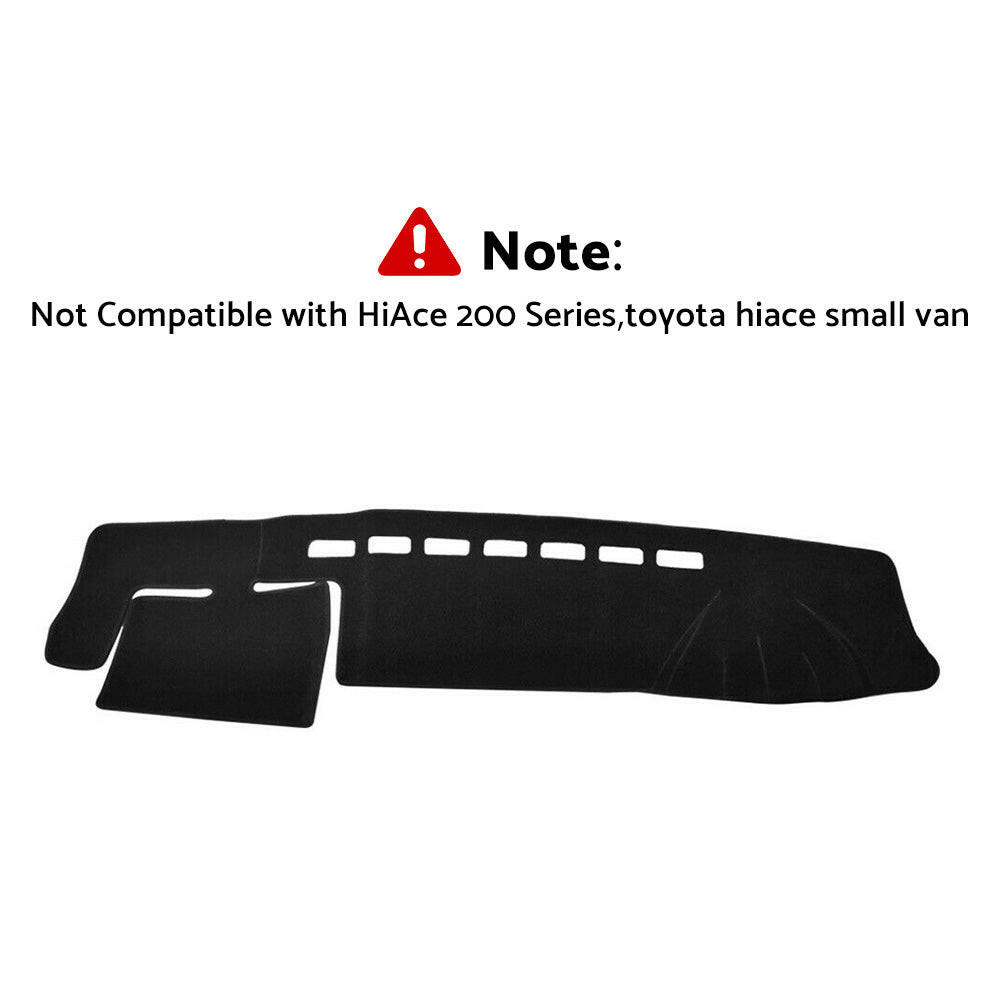 Dash Mat Suitable For Toyota Hiace 2005-2018 SLWB Van Non-Slip Dashboard Cover.