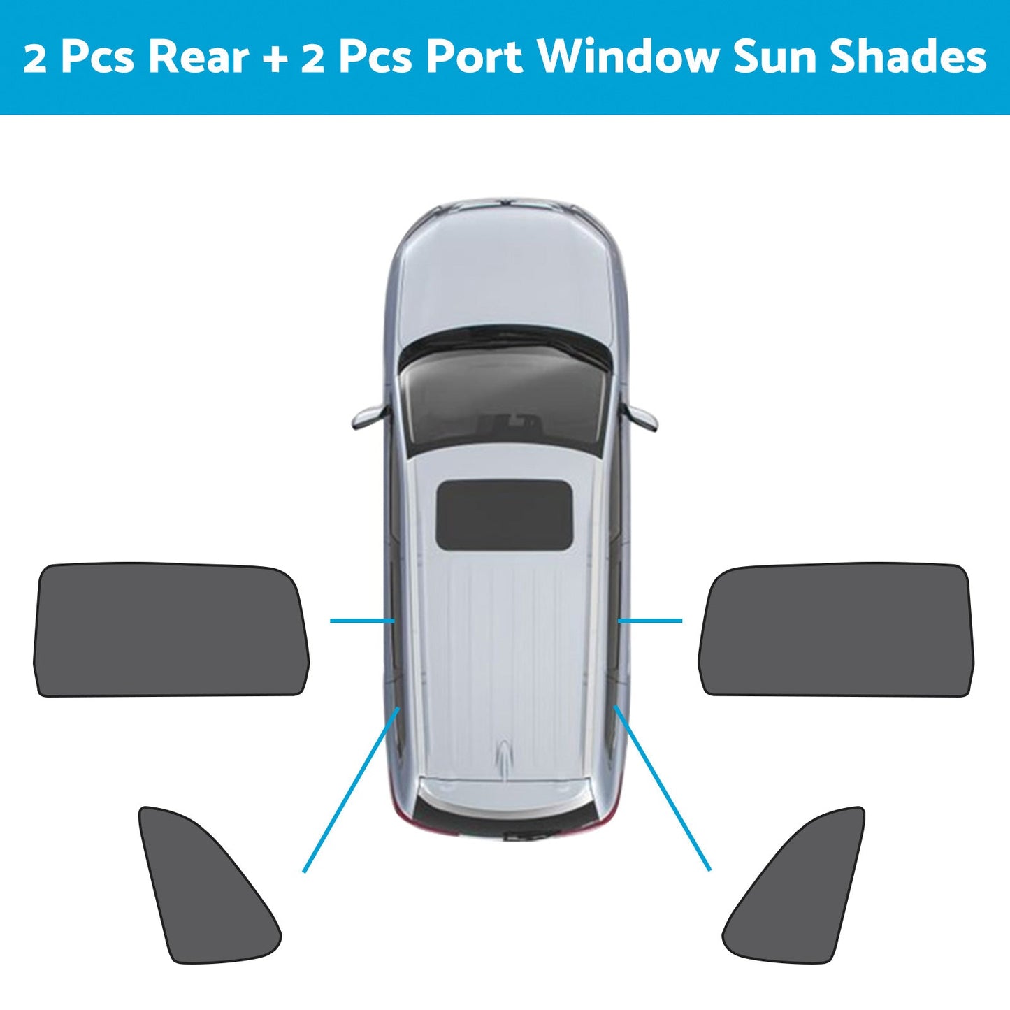 Front Rear Port Window Magnetic Mesh Sun Shade Suitable For Jeep Grand Cherokee