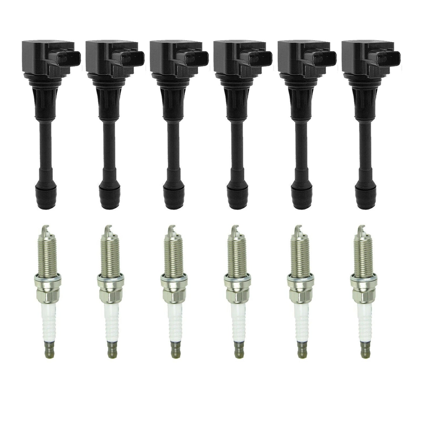 6x Ignition Coils & 6x Spark Plugs Suitable For Nissan Renault 3.5L 22448JA10A.