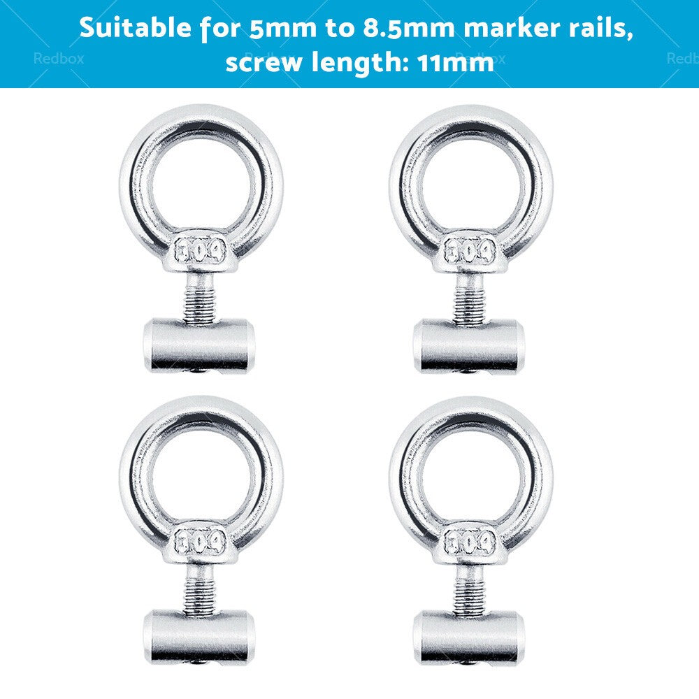 4 PCS Awning Rail Stoppers Rail Track Screws for Boat RV Caravan Stainless Steel.