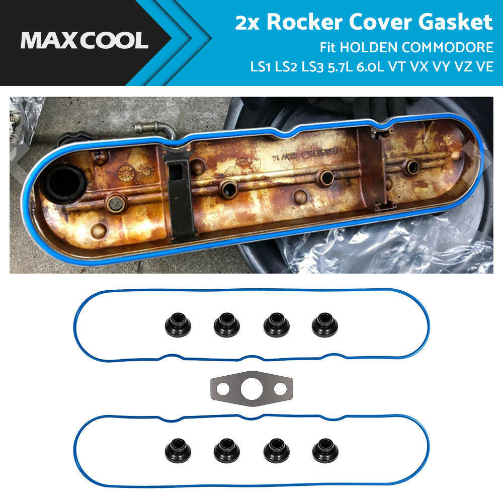 2x Rocker Cover Gasket Suitable for HOLDEN COMMODORE LS1 LS2 LS3 5. 7 6. 0 VT VX VY VZ VE.