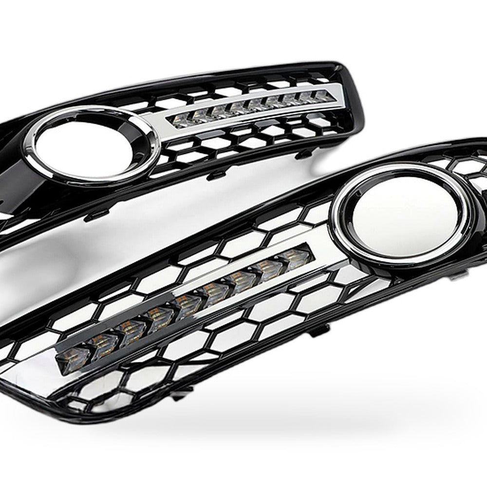 Fog Light Grille with LED DRL Suitable for Audi A3 S3 RS3 2007-2012 8P - XQ1