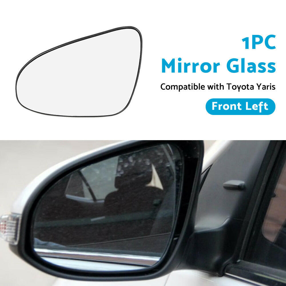 Left Side Mirror Glass with Back Plate Suitable For Toyota Yaris 2012-2017.
