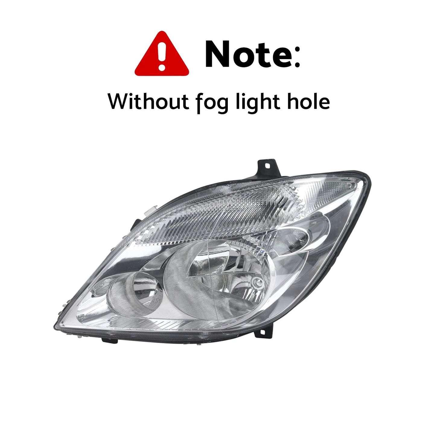LH+RH Headlights 9-Pin No Fog Suitable for Mercedes-Benz Sprinter 2006–2013.