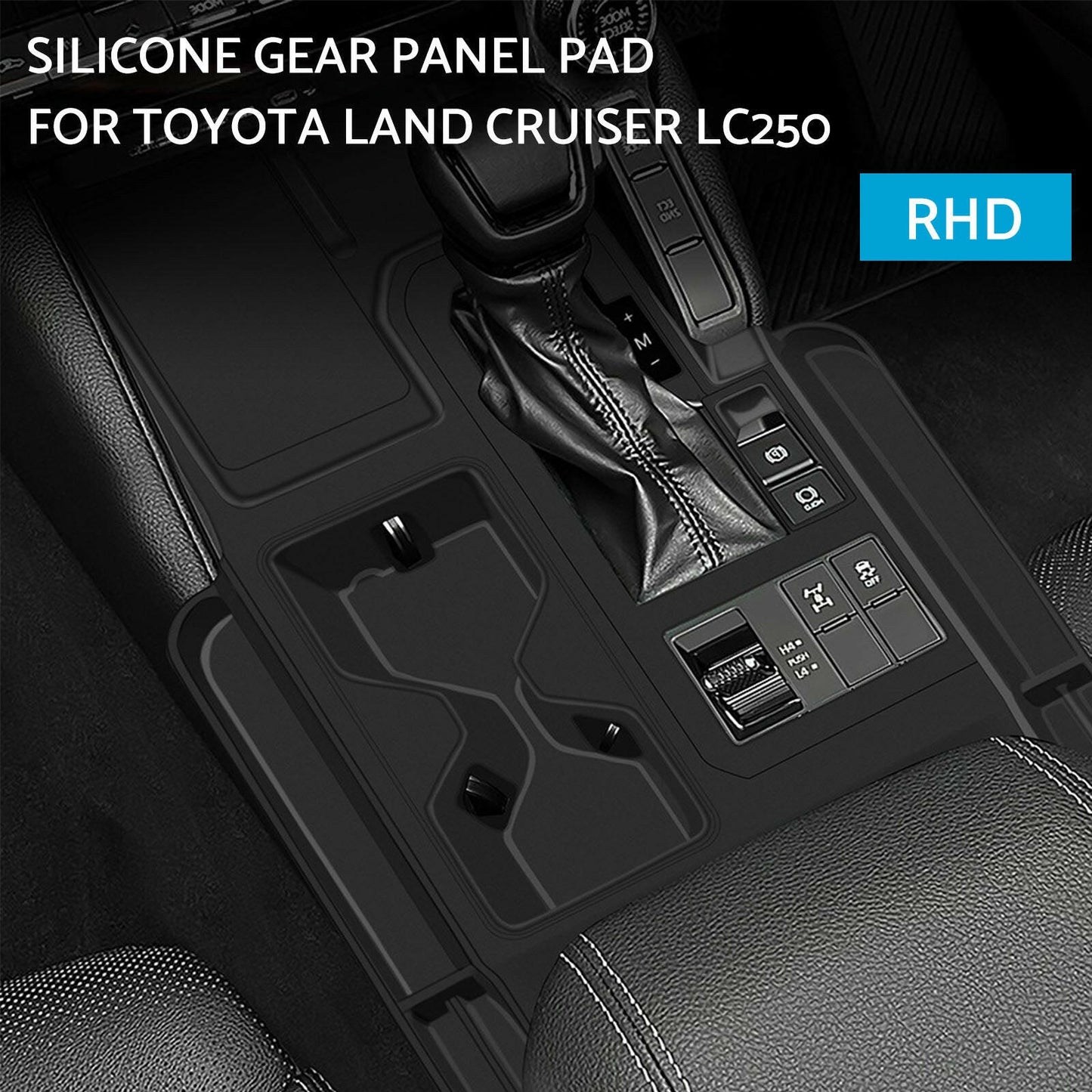 Silicone Rubber Gear Shift Panel Trim Suitable For Toyota Prado LC250 2024-2025 RHD.