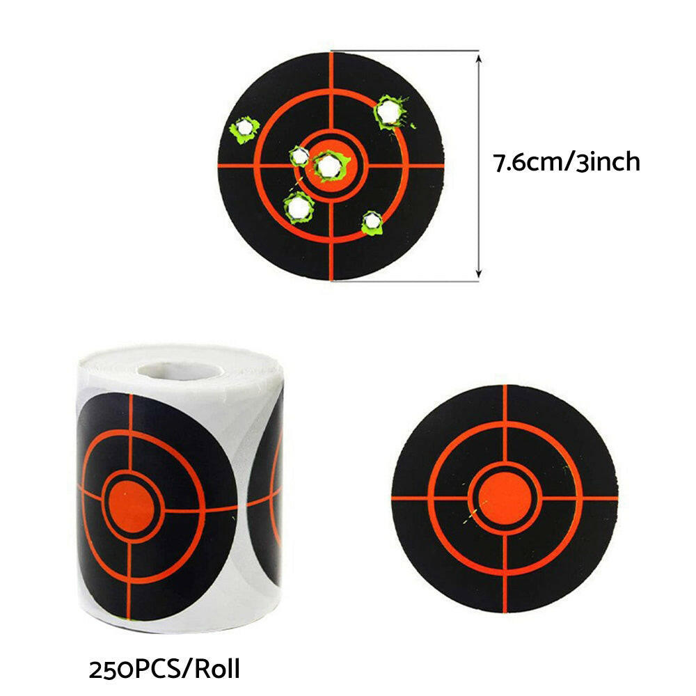 Self Adhesive Splatter Reactive Shooting Target Stickers 250x/Roll Suitable For Practice & Training.