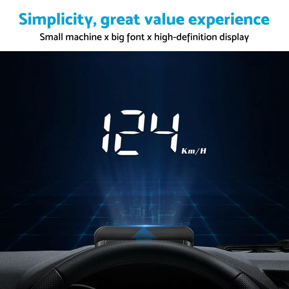 Universal Car Head Up Display GPS Speedometer Digital Speed Warning OBD2.