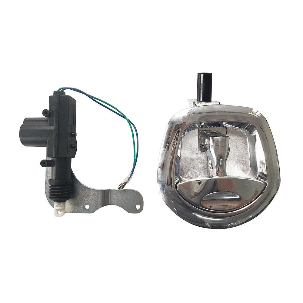 Chrome Power Operated Whale Tail T Handle 12V Folding Lock Suitable For Trailer Canopy.