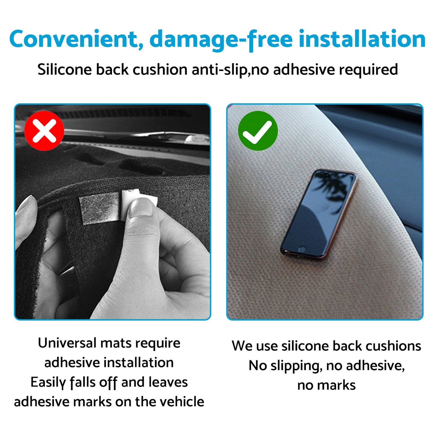 Dash Mat Anti-Slip Microfiber Leather Suitable For Mitsubishi Outlander 2021-2025