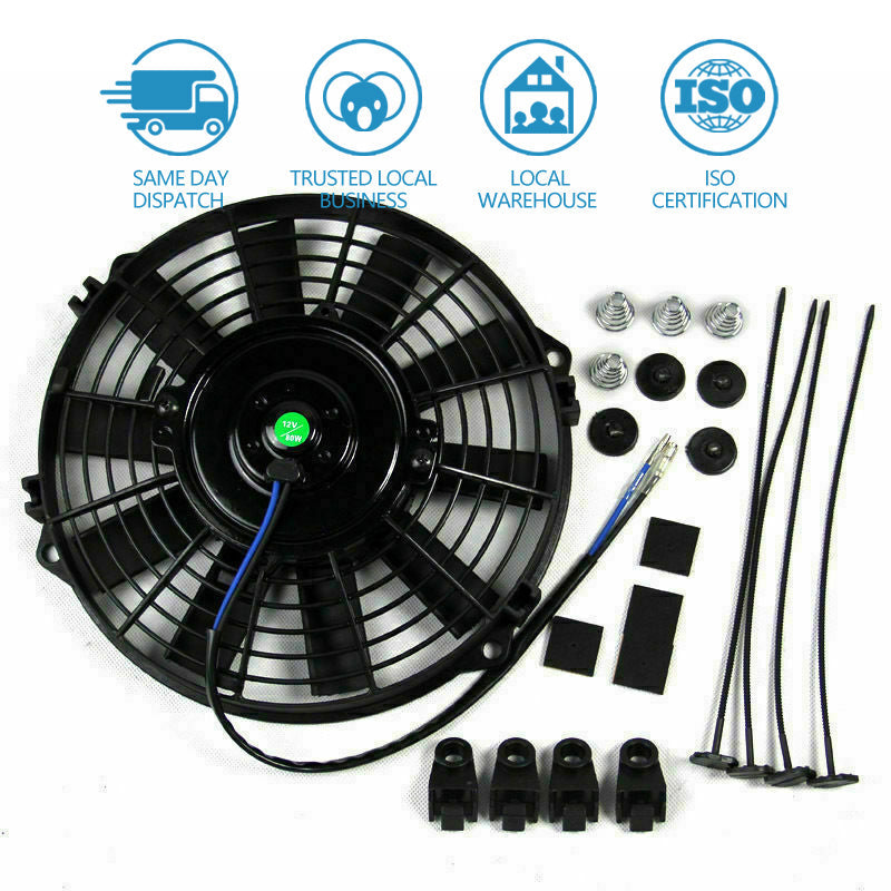 2x 9inch 12V 80W Electric Radiator Fan With Mounting Kit Suitable For Holden Commodore