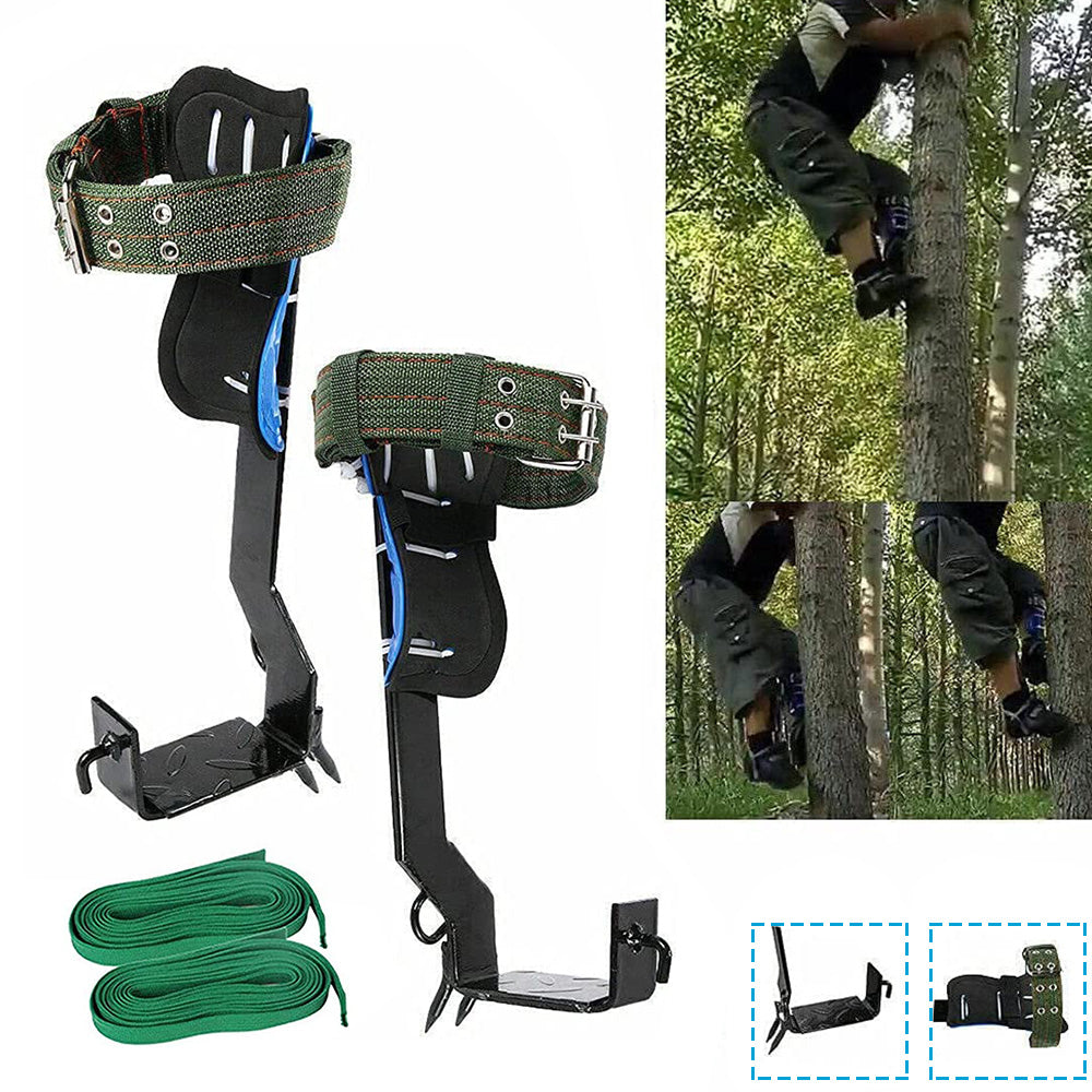 2-Gear Adjustable Safety Tree Climbing Spike Set Suitable for Hunting & Survival