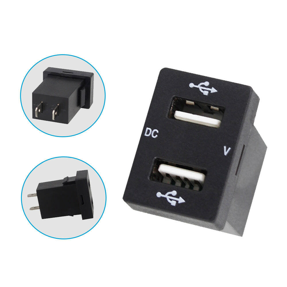 Dual USB Charger + Volt Meter Suitable For Toyota Hilux Prado Blue LED 12V 4.2A.