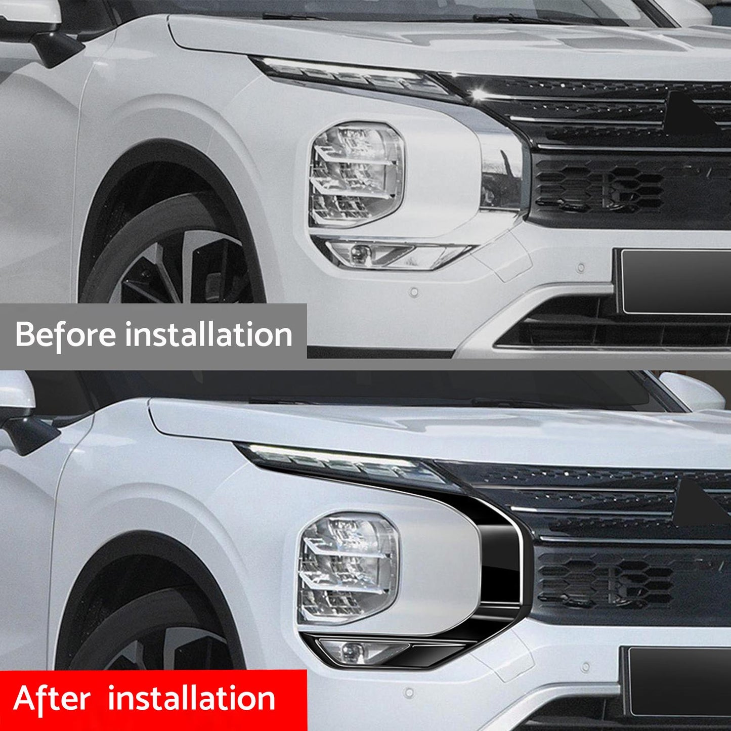 Front Grill Molding Trim Protector Cover Suitable For Mitsubishi Outlander 2022-2024