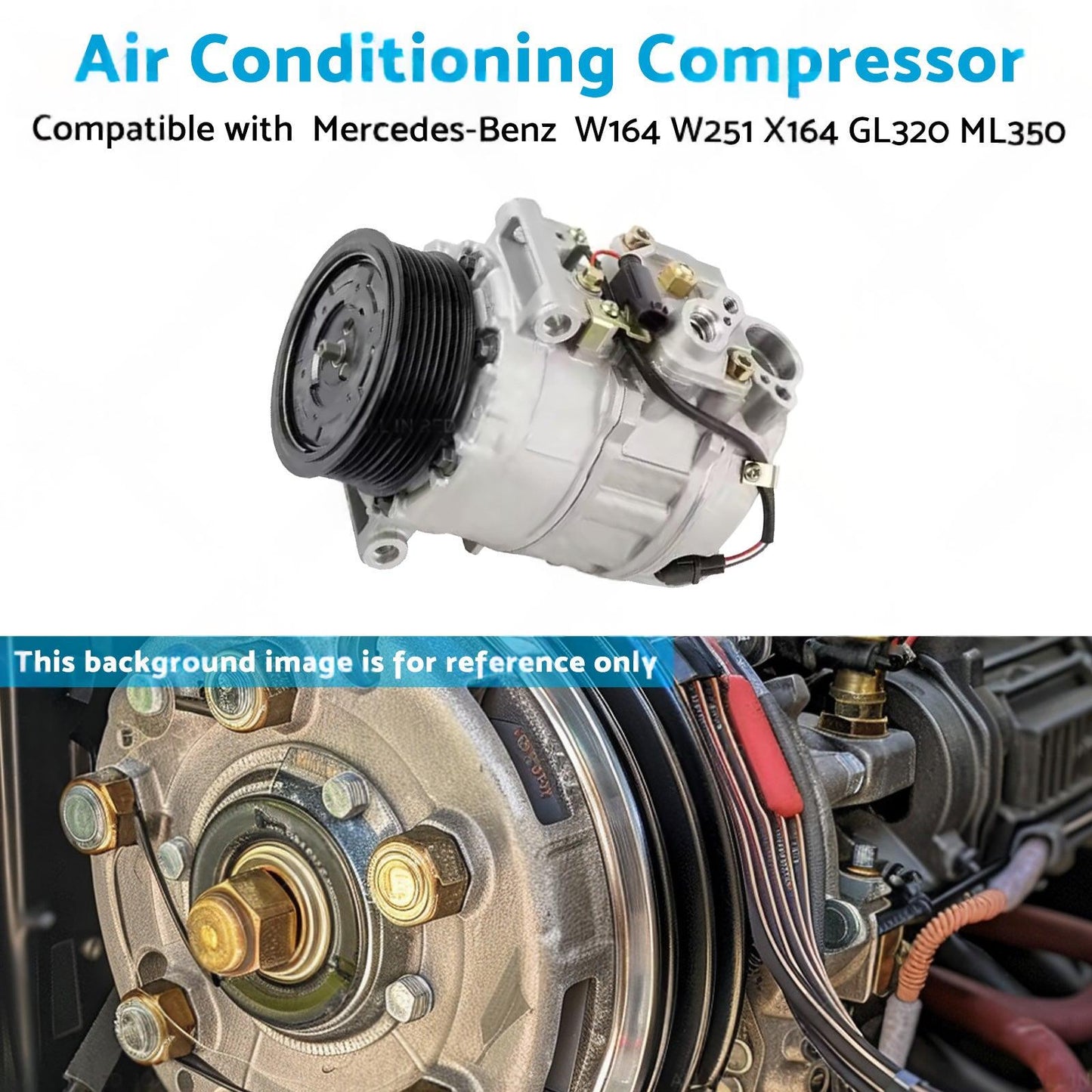 Air Conditioning Compressor Suitable for Mercedes-Benz GL320 W164 W251 X164.