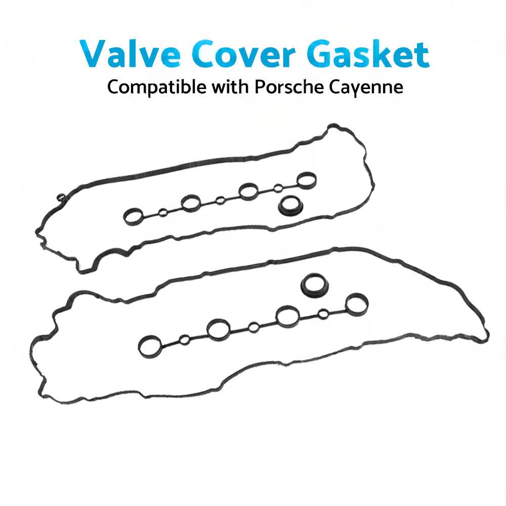 Left Right Valve Cover Gasket Spark Plug Seals Cam Gasket Suitable for Cayenne.