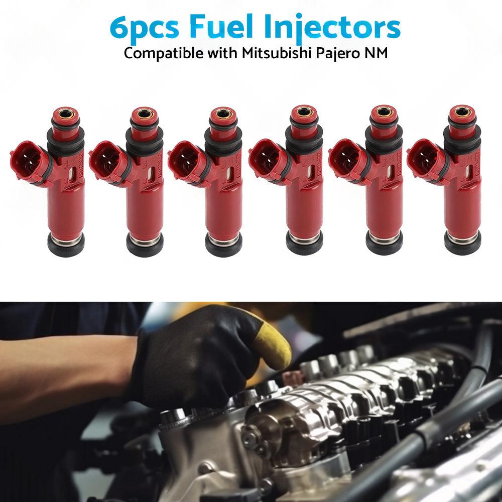 6PCS Fuel Injectors Suitable For Mitsubishi Pajero NM 6G74 3. 5 V6 00-04 MD357267.