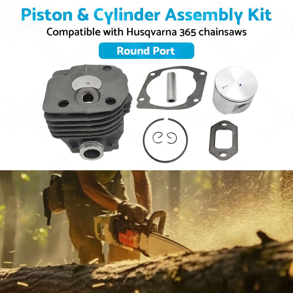 Suitable for Husqvarna 365 Chainsaw 48mm Piston and Cylinder Assembly Kit.