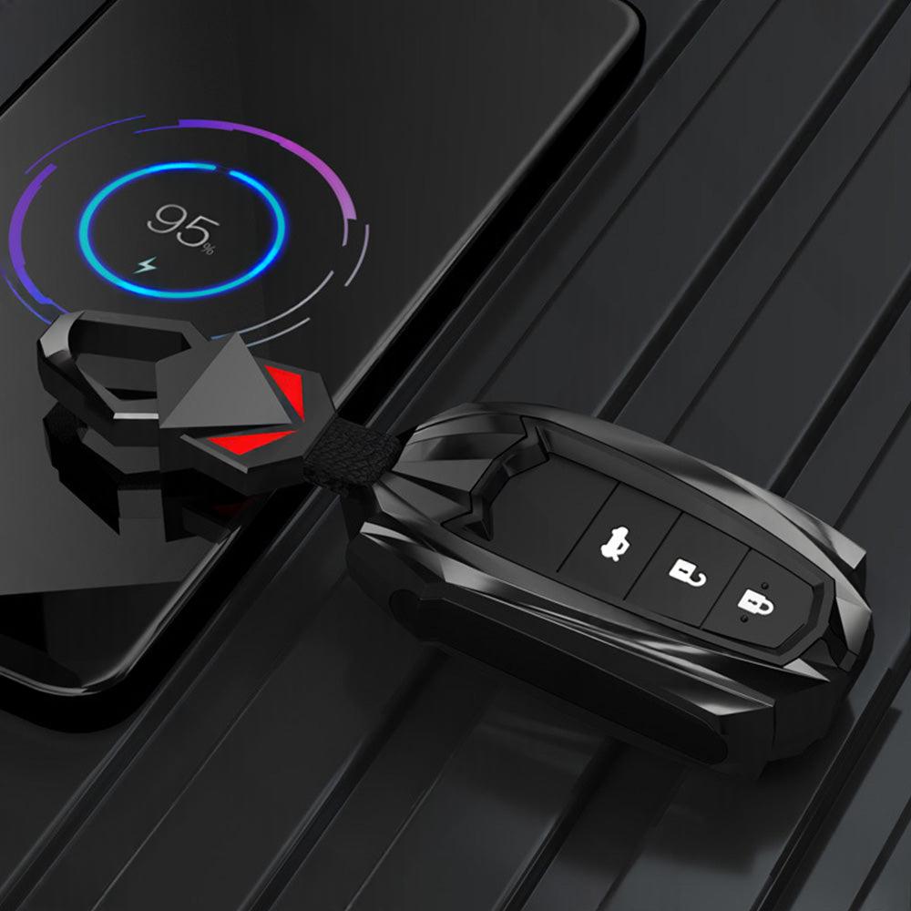 Car Key Cover Silicone Alloy Key Case Protection Suitable for Toyota Vios Yaris.