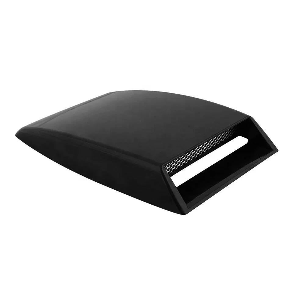 Universal Car Air Flow Intake Scoop Bonnet Hood Cover Black ABS Plastic.