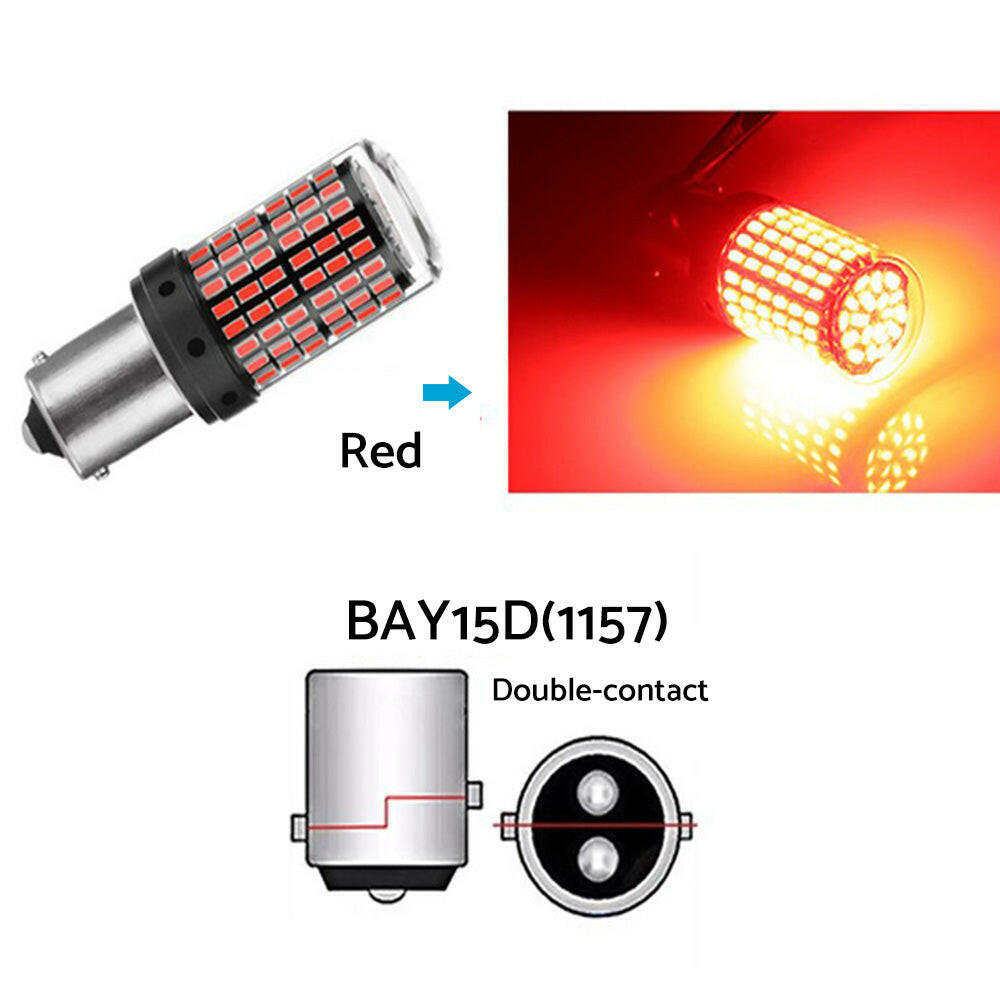 2x P21/5W BAY15D 1157 144 Red LED Canbus Stop Tail Brake Light Bulbs No Error.