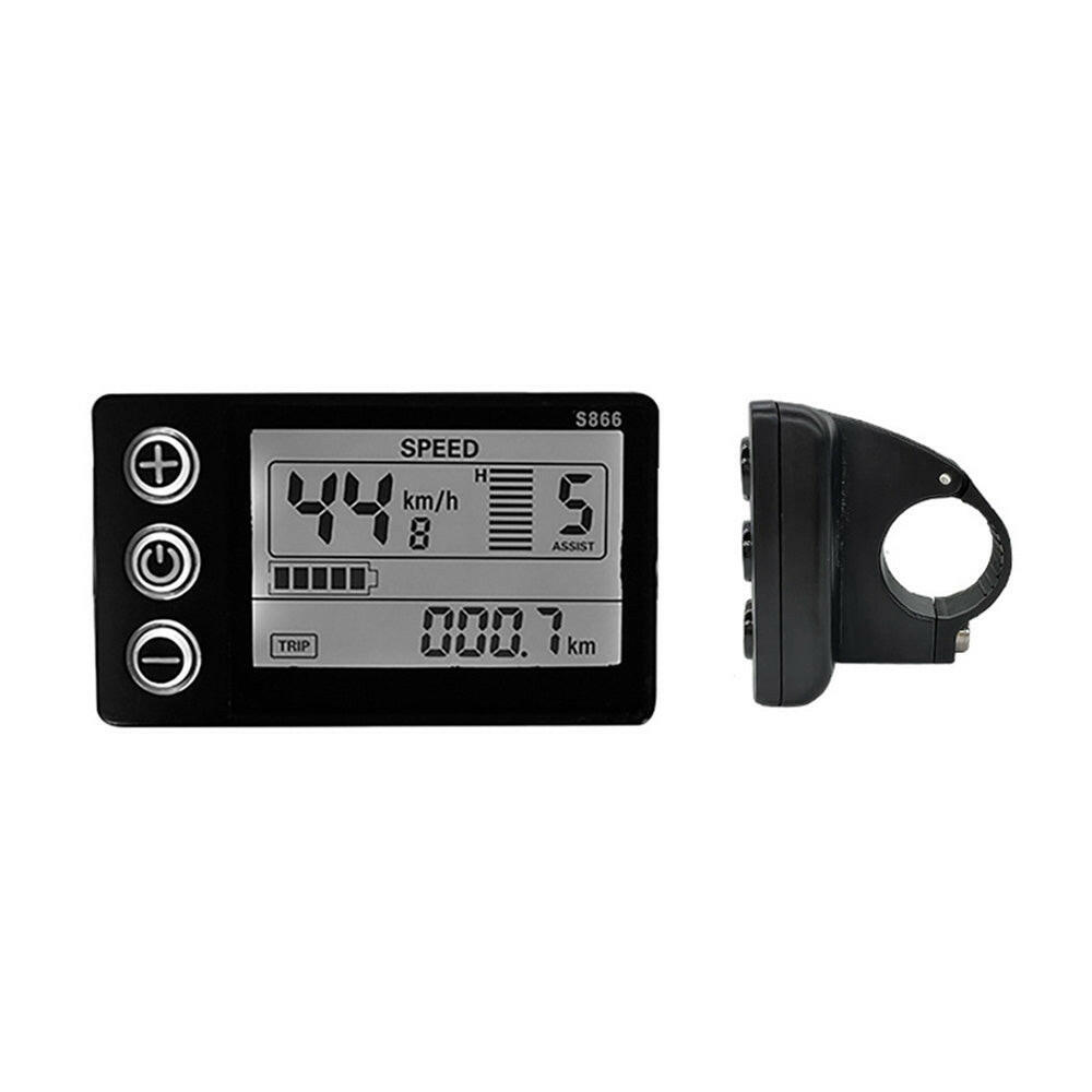 LCD Display Electric-Bike S866 24V/36V/48V Waterproof Plug For Ebike Scooter.