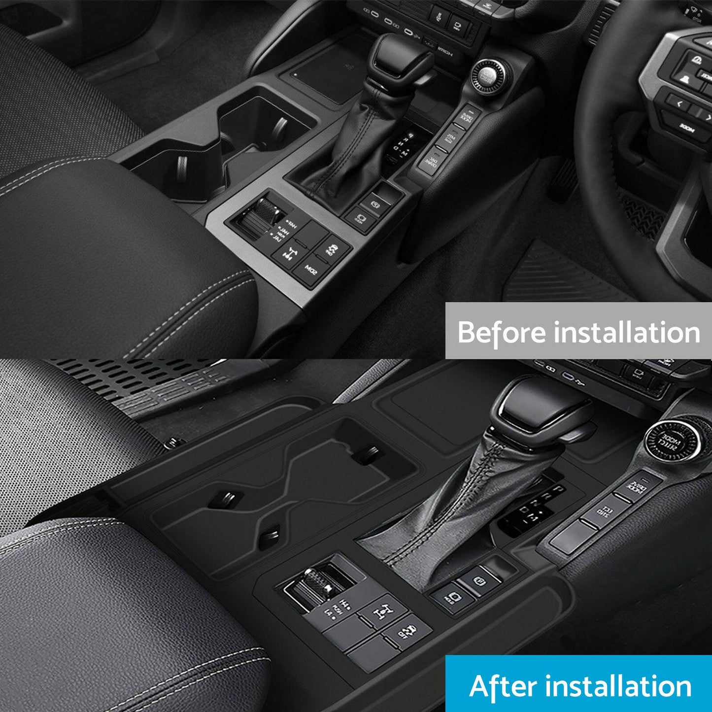 Silicone Rubber Gear Shift Panel Trim Suitable For Toyota Prado LC250 2024-2025 RHD.