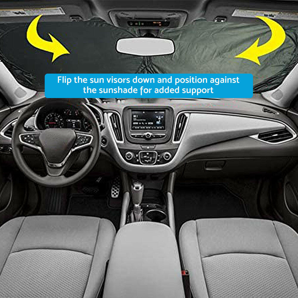 Car Windscreen Sun Shade Cover Black Eyes Anti-UV Aluminium Foil Heat Blocking.