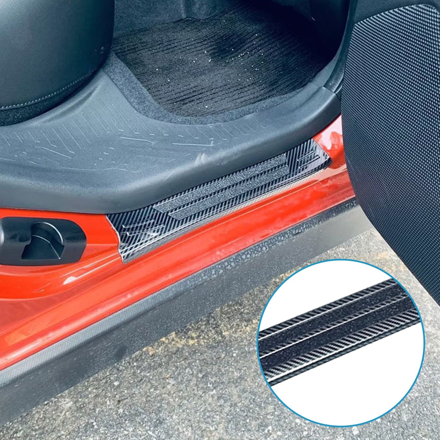 4PCS Door Sill Protection Strips Suitable for Subaru Crosstrek 23-24 Accessories.