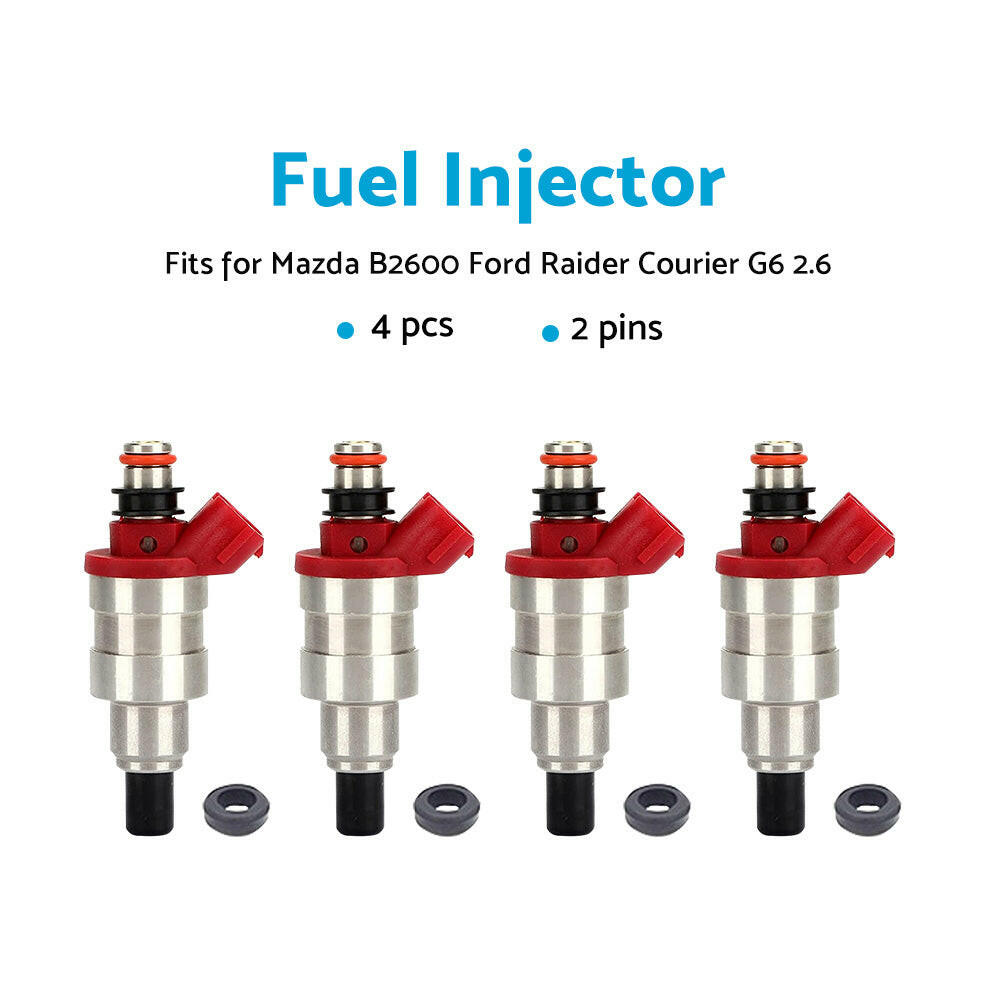 4x Fuel Injectors G609-13-250 Suitable For Mazda B2600 UF Ford Raider Courier G6 2.6L.