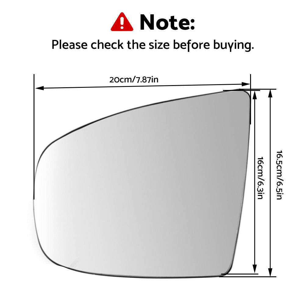 Left Heated Wing Side Mirror White Glass Suitable For BMW X5 X6 E70 E71 E72