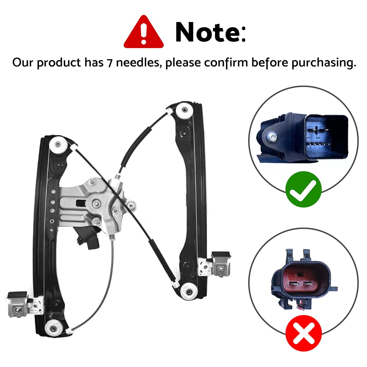 Front Left Window Regulator With 7-Pin Motor Suitable For Holden Cruze JG / JH 2009-2016