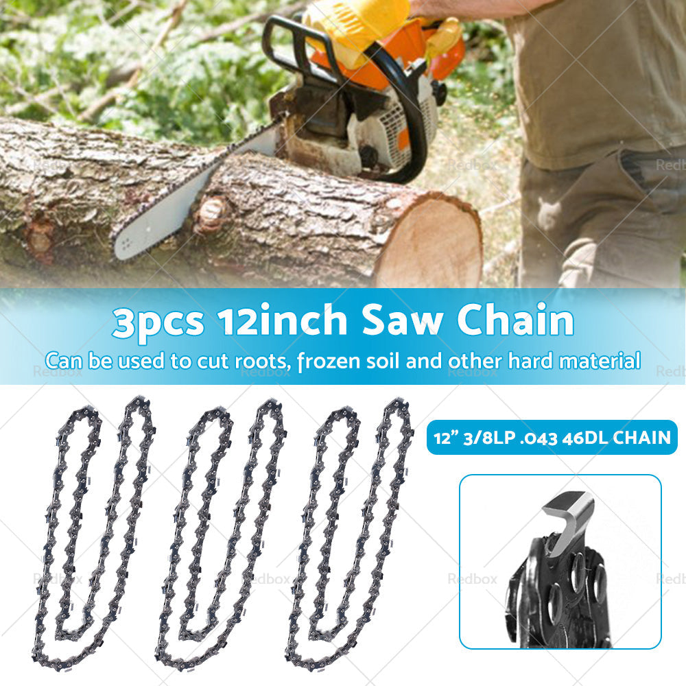 3X 12”Chain Fit for MAKITA CORDLESS 2x18V 36V CHAINSAW DUC302 DUC302Z.