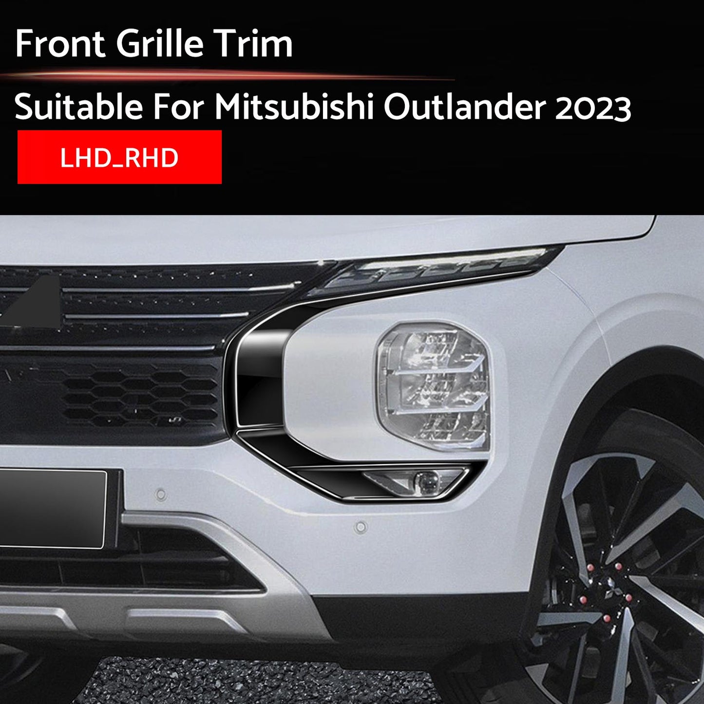 Front Grill Molding Trim Protector Cover Suitable For Mitsubishi Outlander 2022-2024