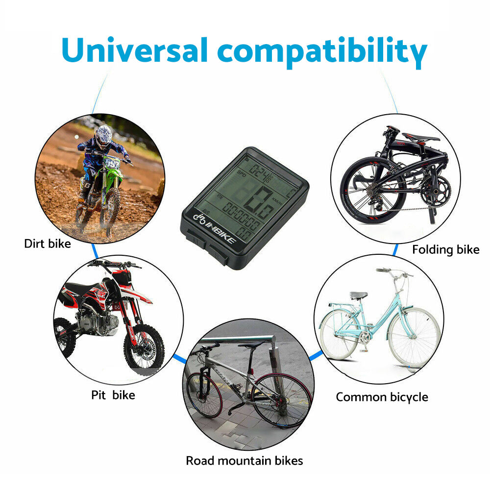 Wireless Mountain Bike Computer LCD Speedometer Odometer Suitable For Bicycle Waterproof