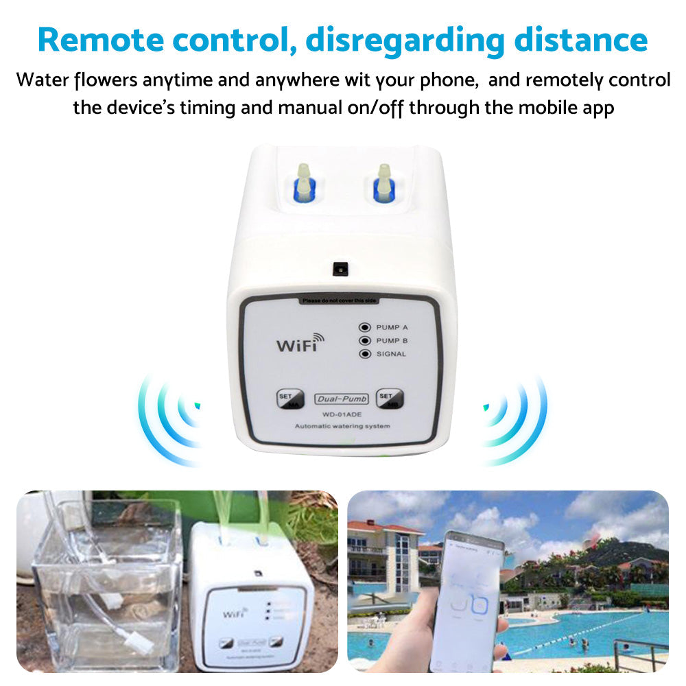WiFi Control Watering System Double Pump Automatic Water Drip Mobile APP Control.