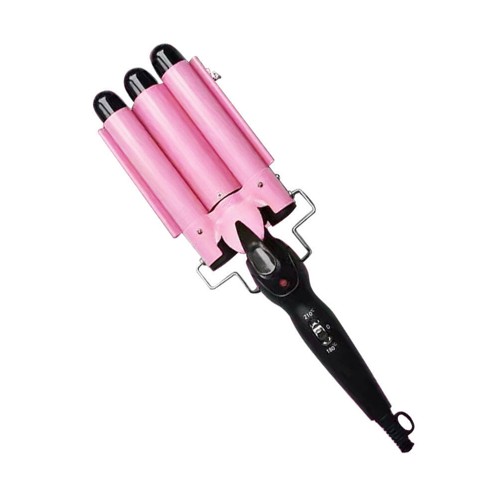 25mm Ceramic Triple Barrel Hair Curler Curling Iron Wave Wand Salon Styler.