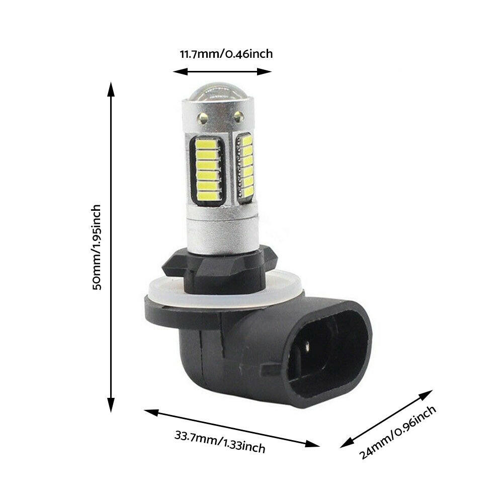 2x 881 H27 30W 6000K White LED Car SUV Fog Light Bulb DRL Lamp Extremely Bright.