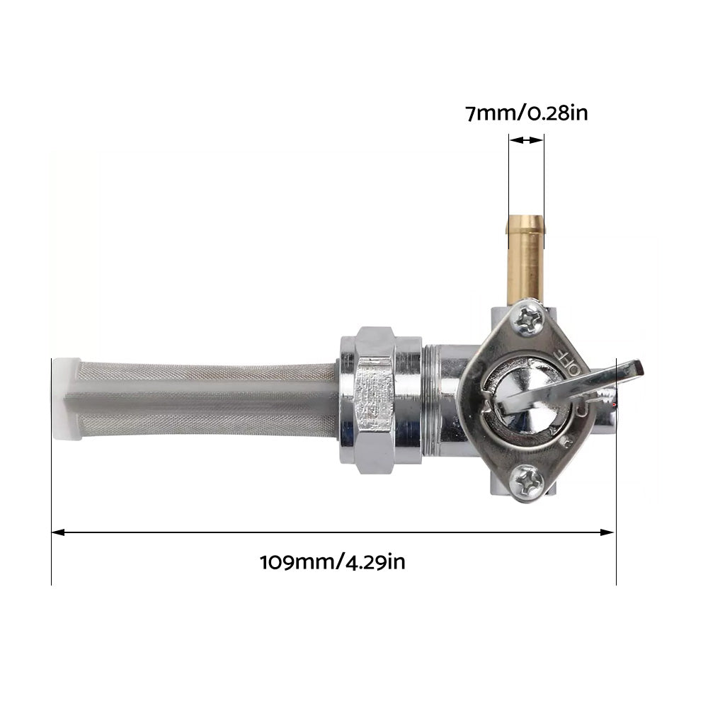 22mm Fuel Tap Petcock Valve Right Outlet Suitable for Harley-Davidson Bad Boy