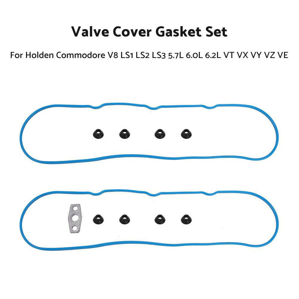 2x Rocker Cover Gasket Suitable for HOLDEN COMMODORE LS1 LS2 LS3 5. 7 6. 0 VT VX VY VZ VE.