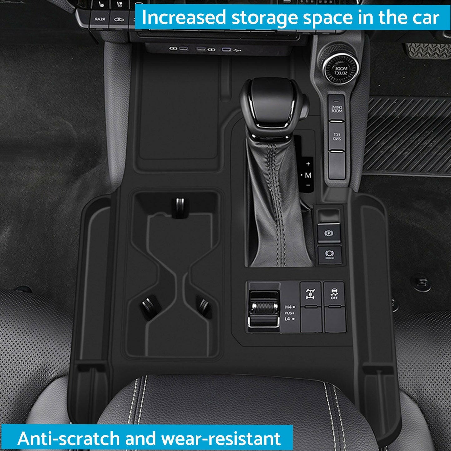 Silicone Rubber Gear Shift Panel Trim Suitable For Toyota Prado LC250 2024-2025 RHD.