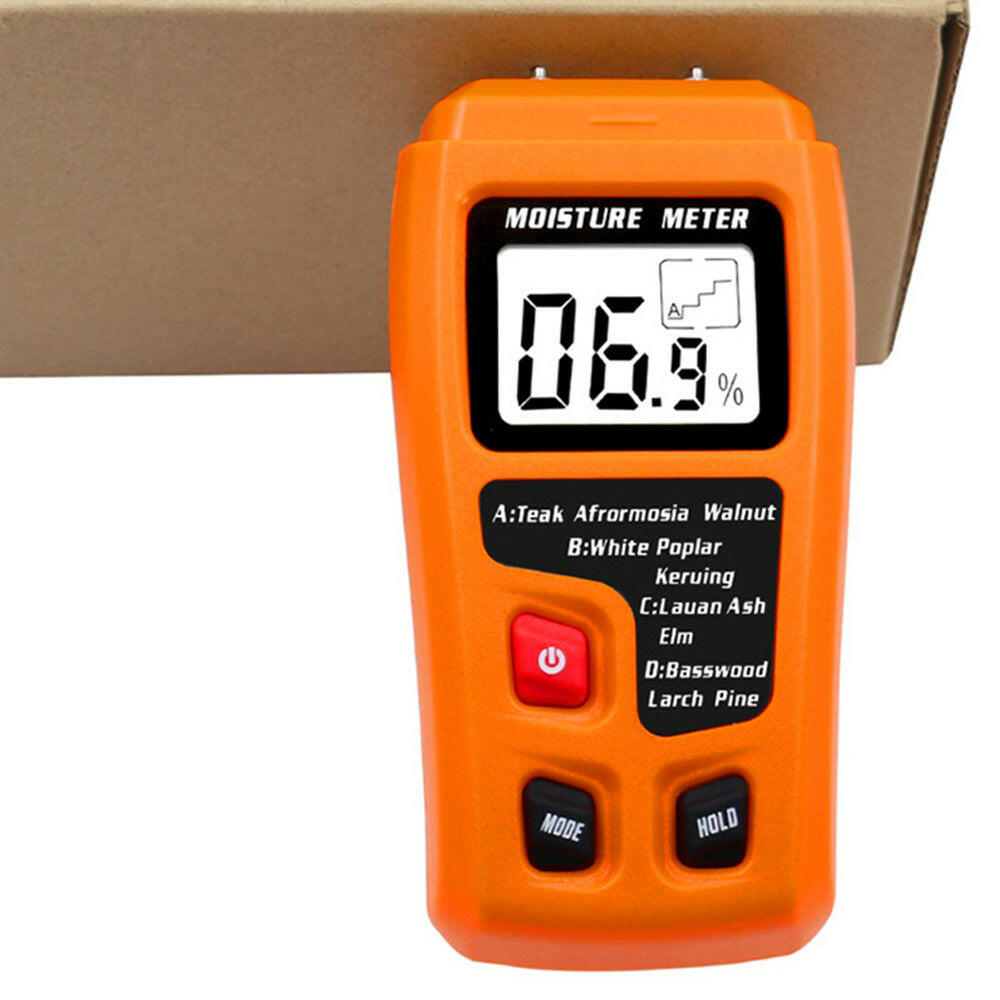 Digital LCD Wood Moisture Meter Damp Detector Timber Humidity Tester Analyzer.