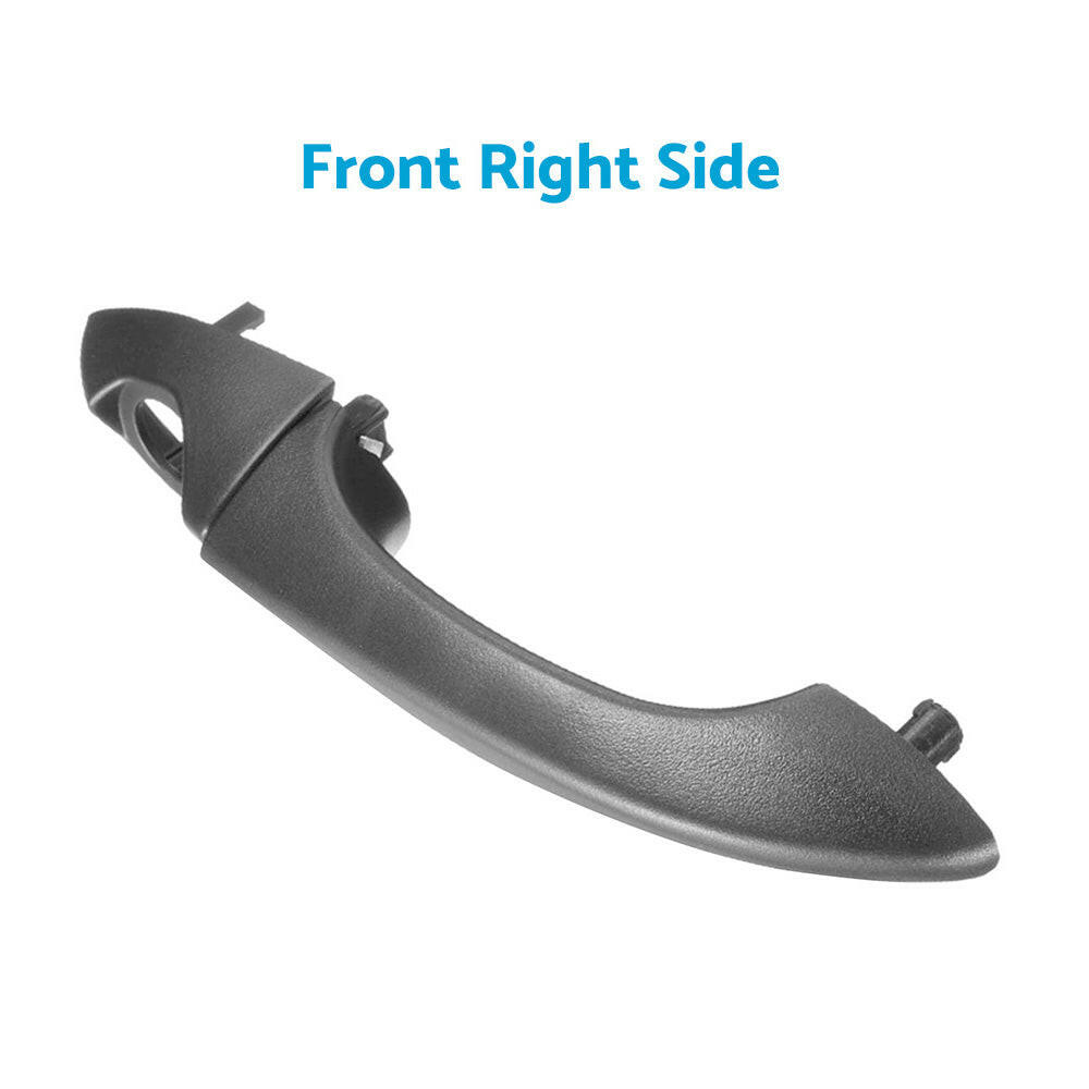 Pair Front Right & Left Outer Door Handles Dumb Black Suitable For BMW X5 E53 2000-2006.