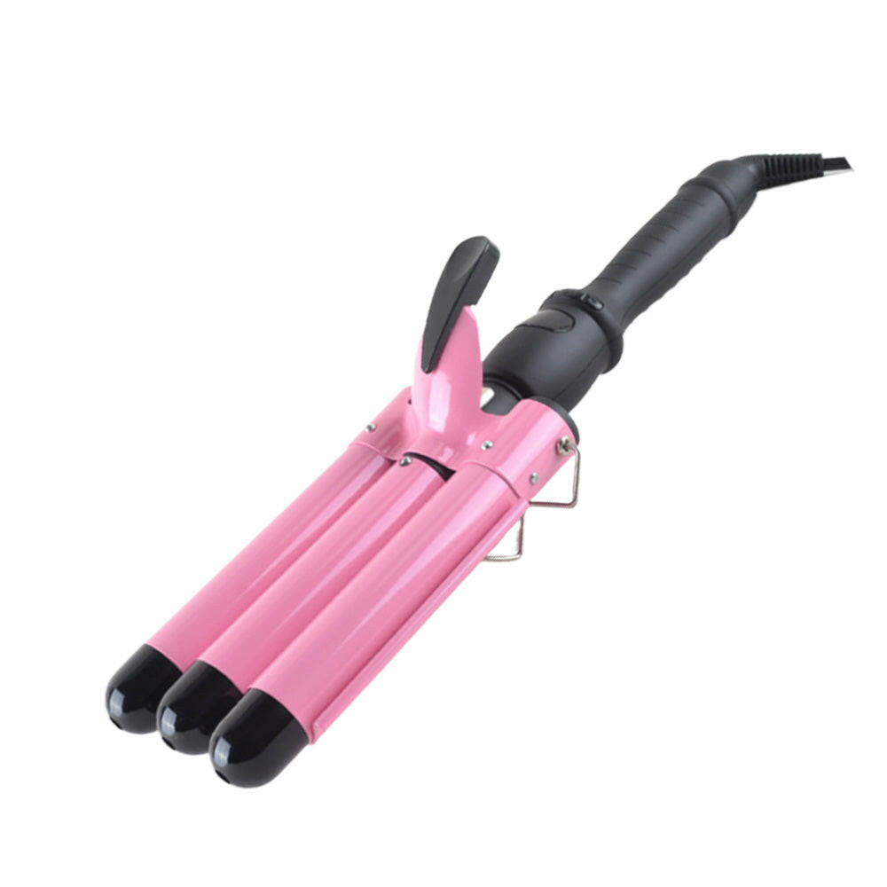 25mm Ceramic Triple Barrel Hair Curler Curling Iron Wave Wand Salon Styler.