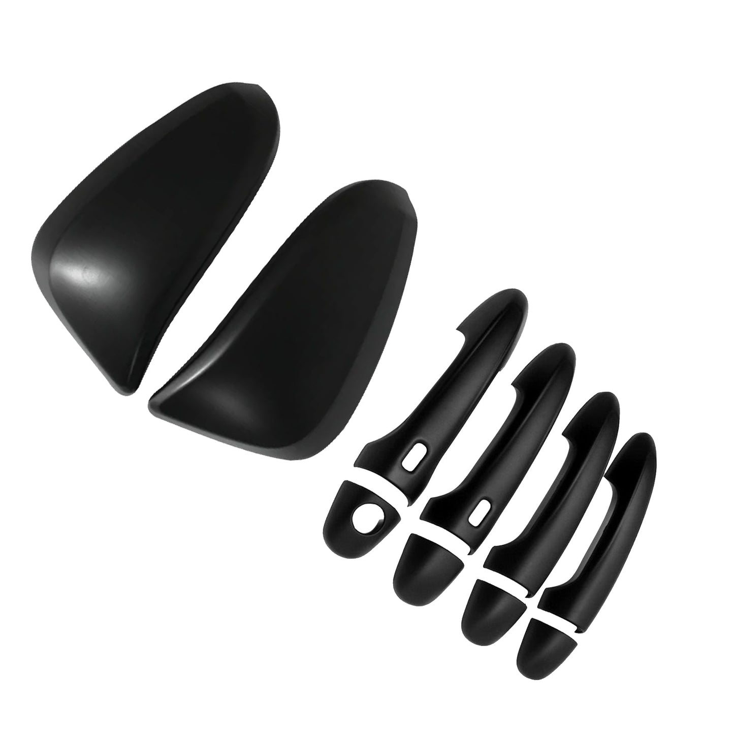 Black Mirror Covers & Door Handles Kit Suitable For Toyota Hilux 2015-2023