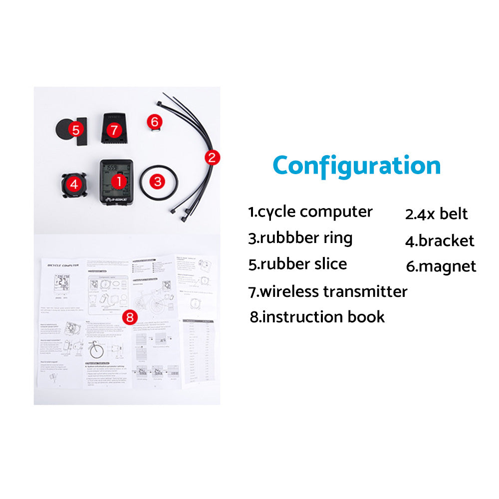 Wireless LCD Cycling Speedometer Odometer Computer Suitable For Bicycle Waterproof
